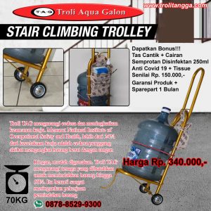 Troli Aqua Galon 2 Roda Kuning Metalik TAG